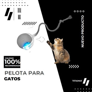 Pelota Interactiva Para Gatos Con Soga